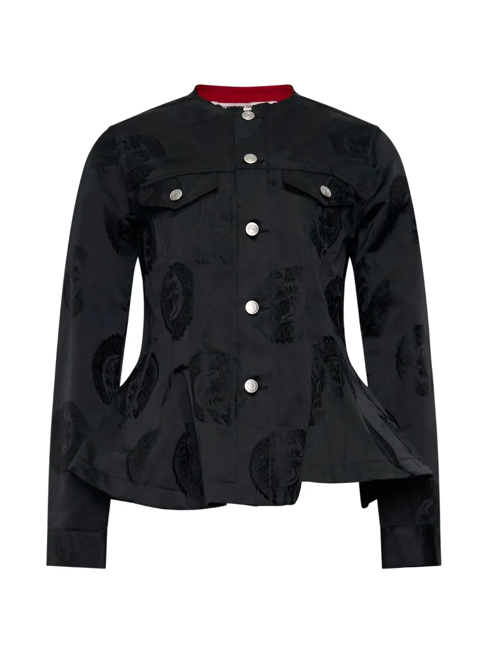Comme Des Garçons Comme Des Garçons ruffled fitted jacket - Schwarz