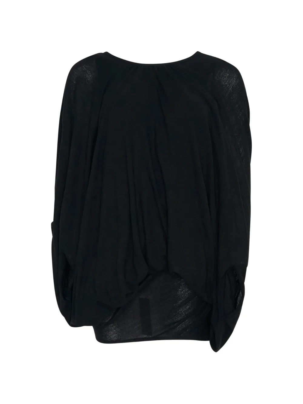 Junya Watanabe draped oversized blouse - Nero