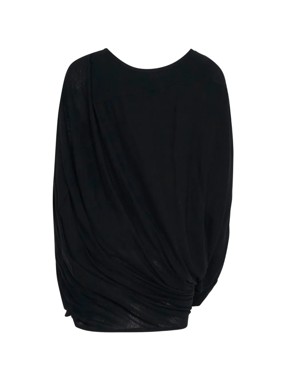 Junya Watanabe Gedrapeerde asymmetrische blouse Zwart