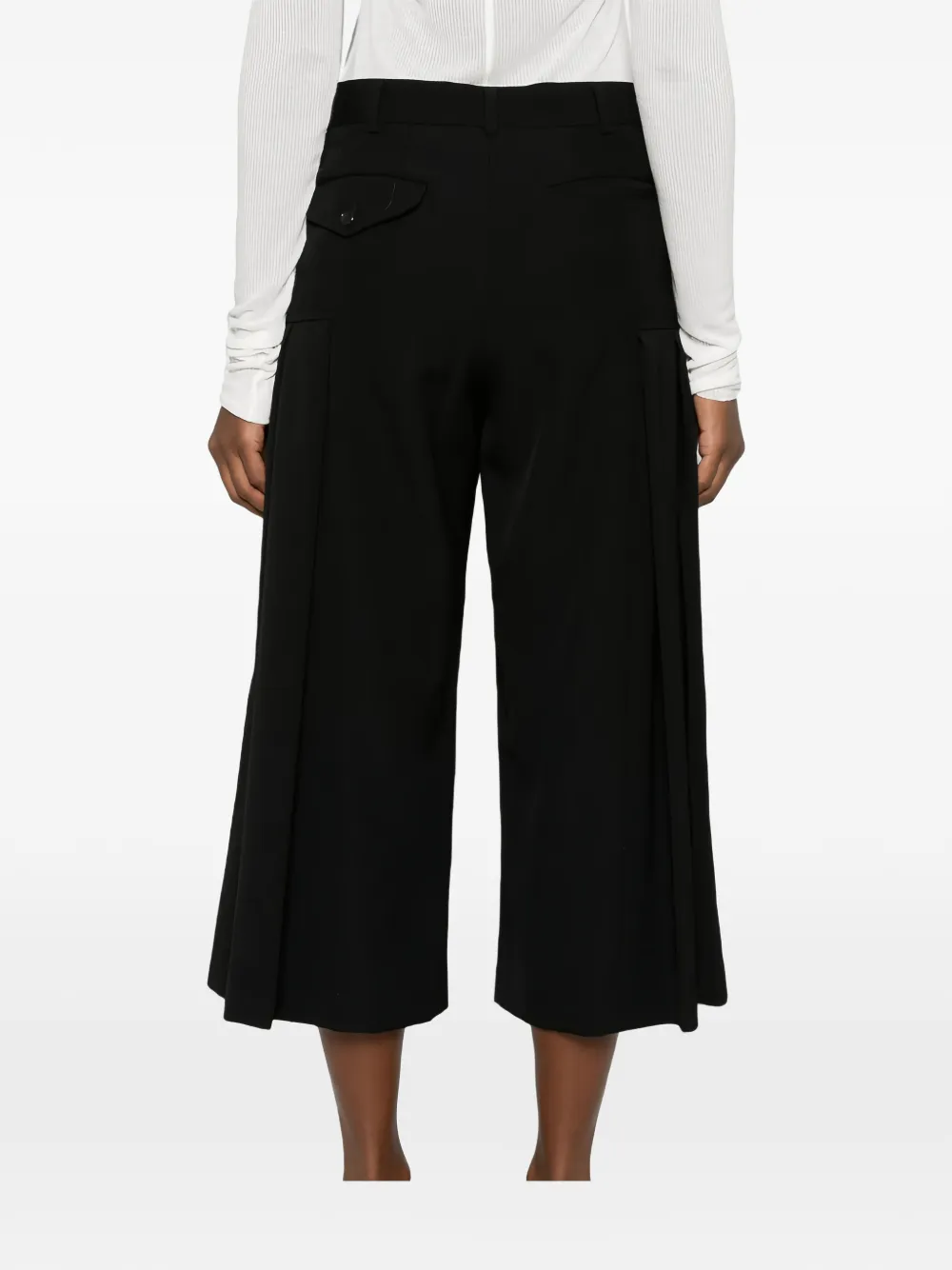 Comme Des Garçons Broek met geplooid detail Zwart