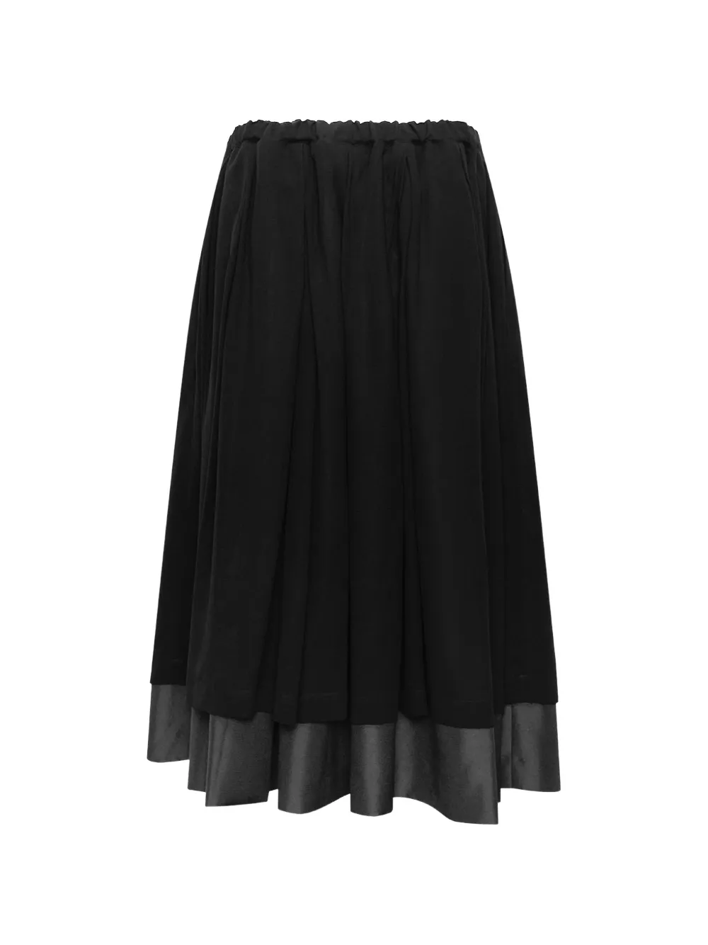 Comme Des Garçons pleated drawstring midi skirt Zwart