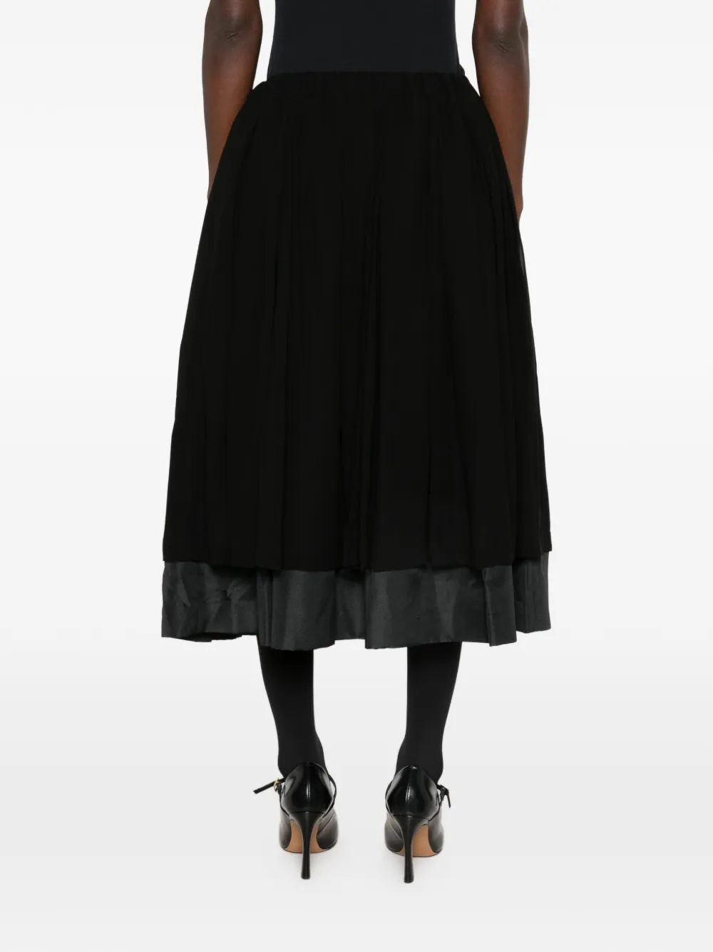 Comme Des Garçons Gelaagde plooirok Zwart