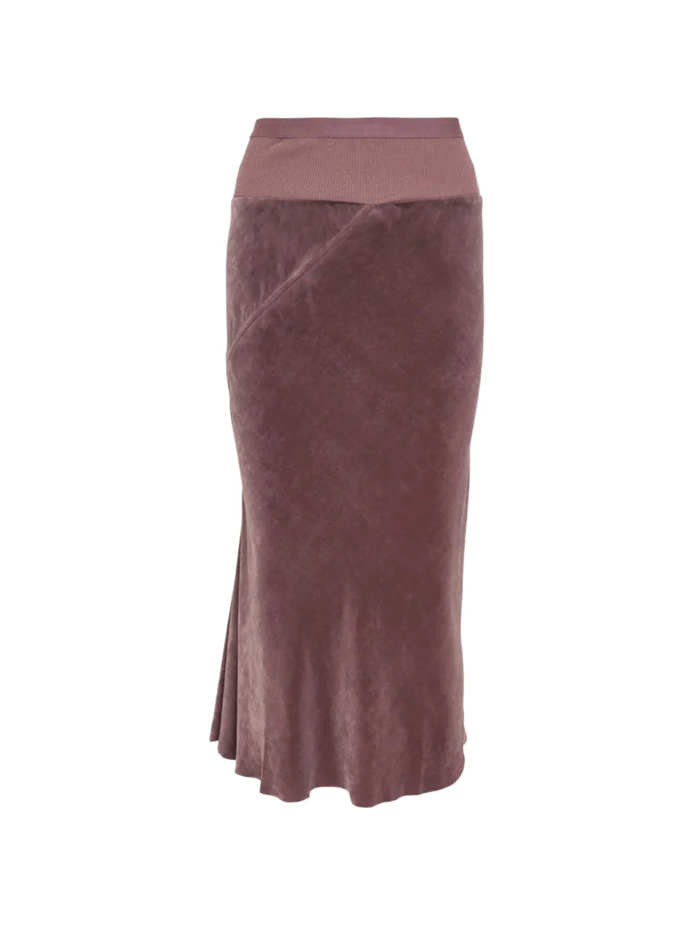 Rick Owens bias-cut velvet midi skirt - Viola