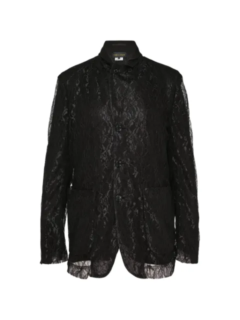 Comme Des Garçons lace-overlay layered blazer