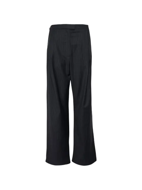 LITKOVSKA pinstripe frayed-edge trousers