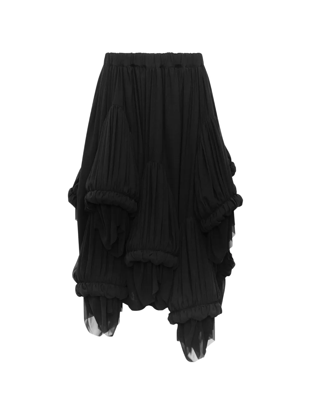 Comme Des Garçons layered asymmetric skirt - Schwarz