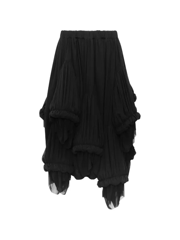 Comme des Garçons Layered Asymmetric Skirt in Black