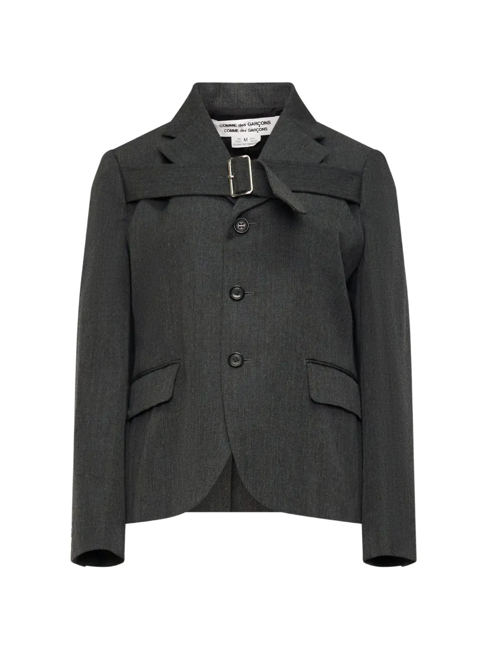 Comme Des Garçons Comme Des Garçons buckle-collar tailored blazer - Grau