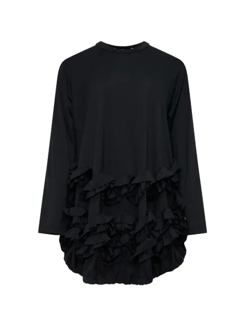 Comme Des Garçons Comme Des Garçons top drapeado con volantes