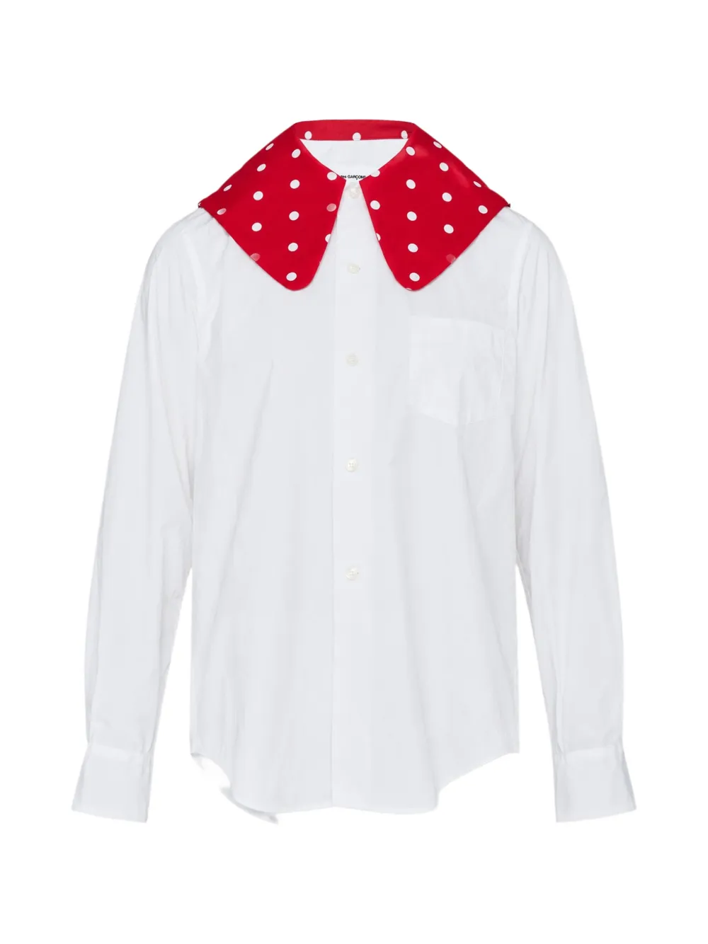 Comme Des Garçons Girl polka-dot-collar shirt - Weiß