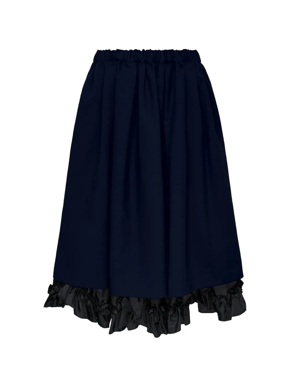 Comme Des Garcons Girl Ruffle-trimmed Pleated Midi Skirt In Blue