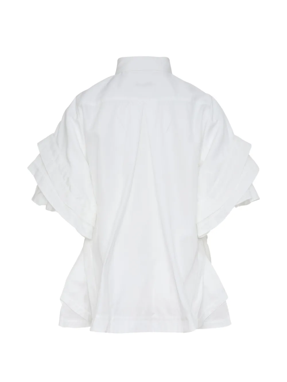 Noir Kei Ninomiya ruffled flared shirt Wit
