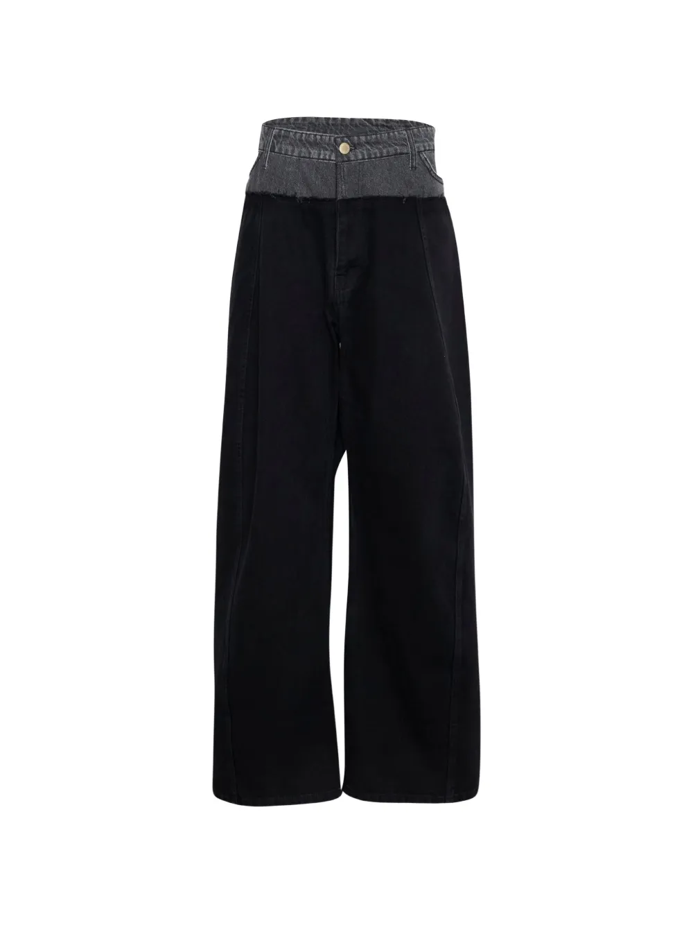 LITKOVSKA denim panelled wide-leg jeans