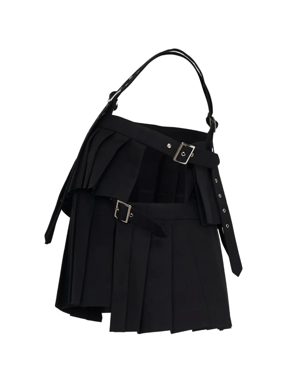 Noir Kei Ninomiya pleated buckle-strap top