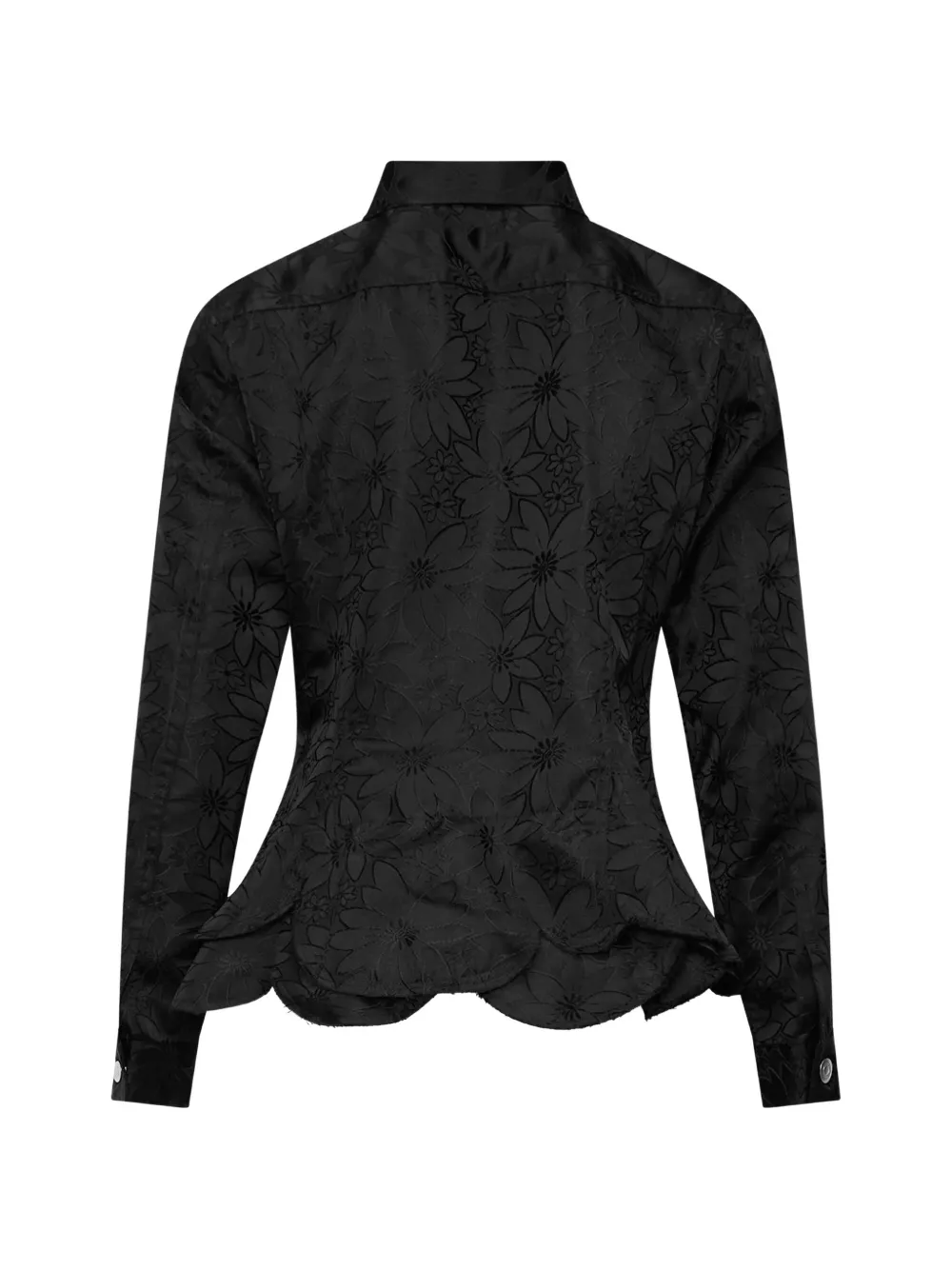 Comme Des Garçons Comme Des Garçons Gelaagd jack met bloemen-jacquard Zwart