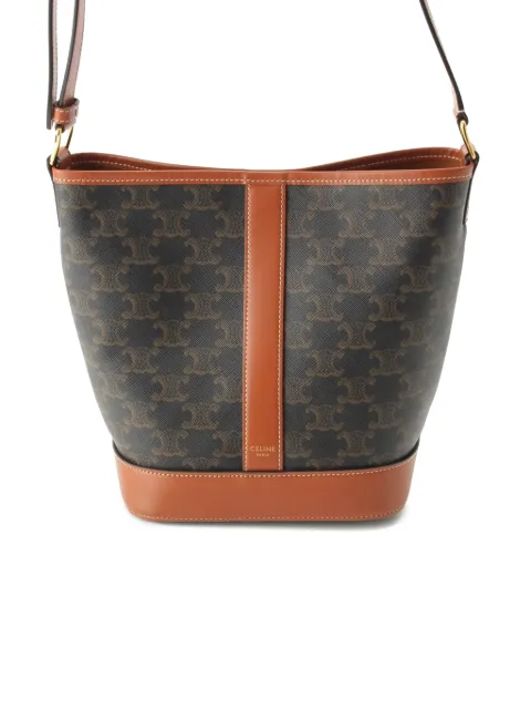 Celine Pre-Owned 2019-2026 Small Triomphe Coated Canvas bucket bag