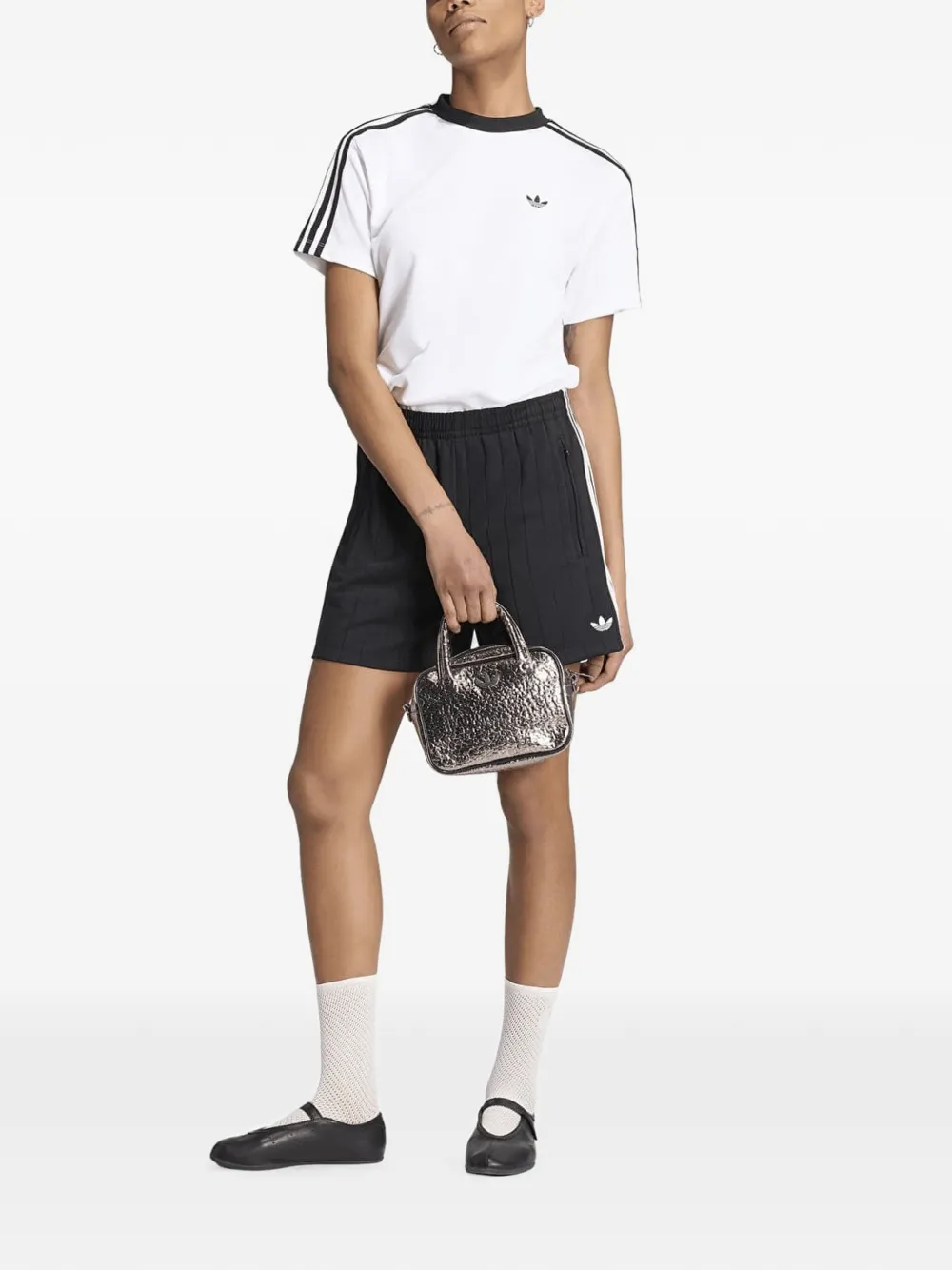 adidas Pinstripe Firebird shorts Zwart