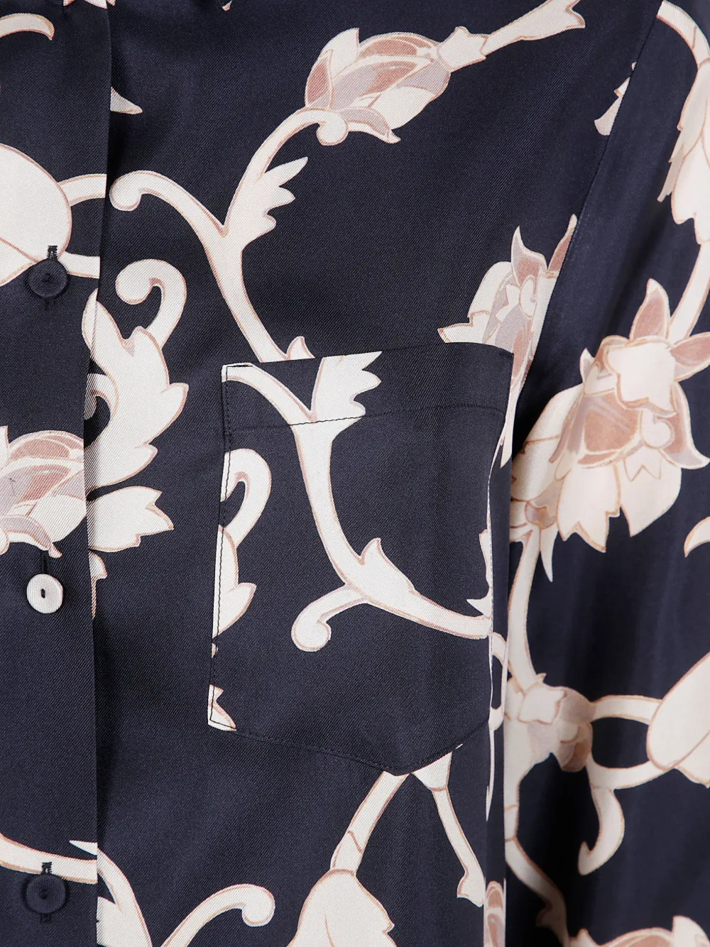 La DoubleJ floral-print silk shirt Zwart