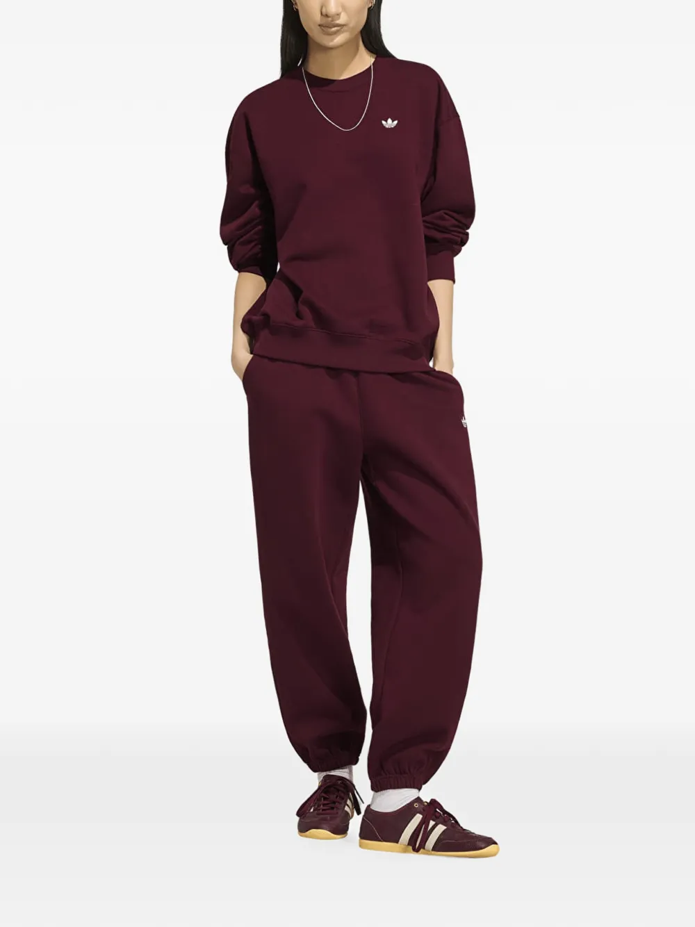 adidas Essentials crew-neck sweatshirt Rood