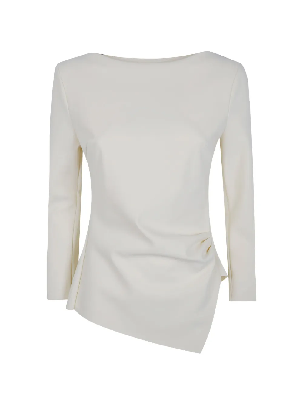 CHIARA BONI La Petite Robe Kyung ruched asymmetric top - Toni neutri