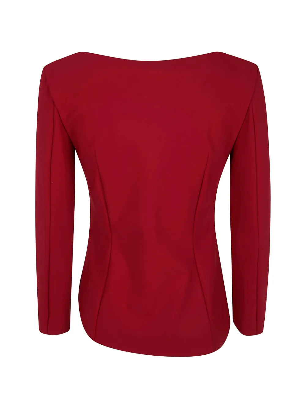 CHIARA BONI La Petite Robe Kyung asymmetrische gesmockte top Rood