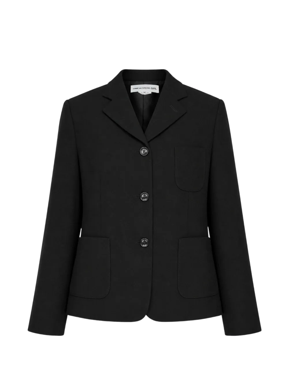 Comme Des Garçons Girl patch-pocket button-down blazer - Nero