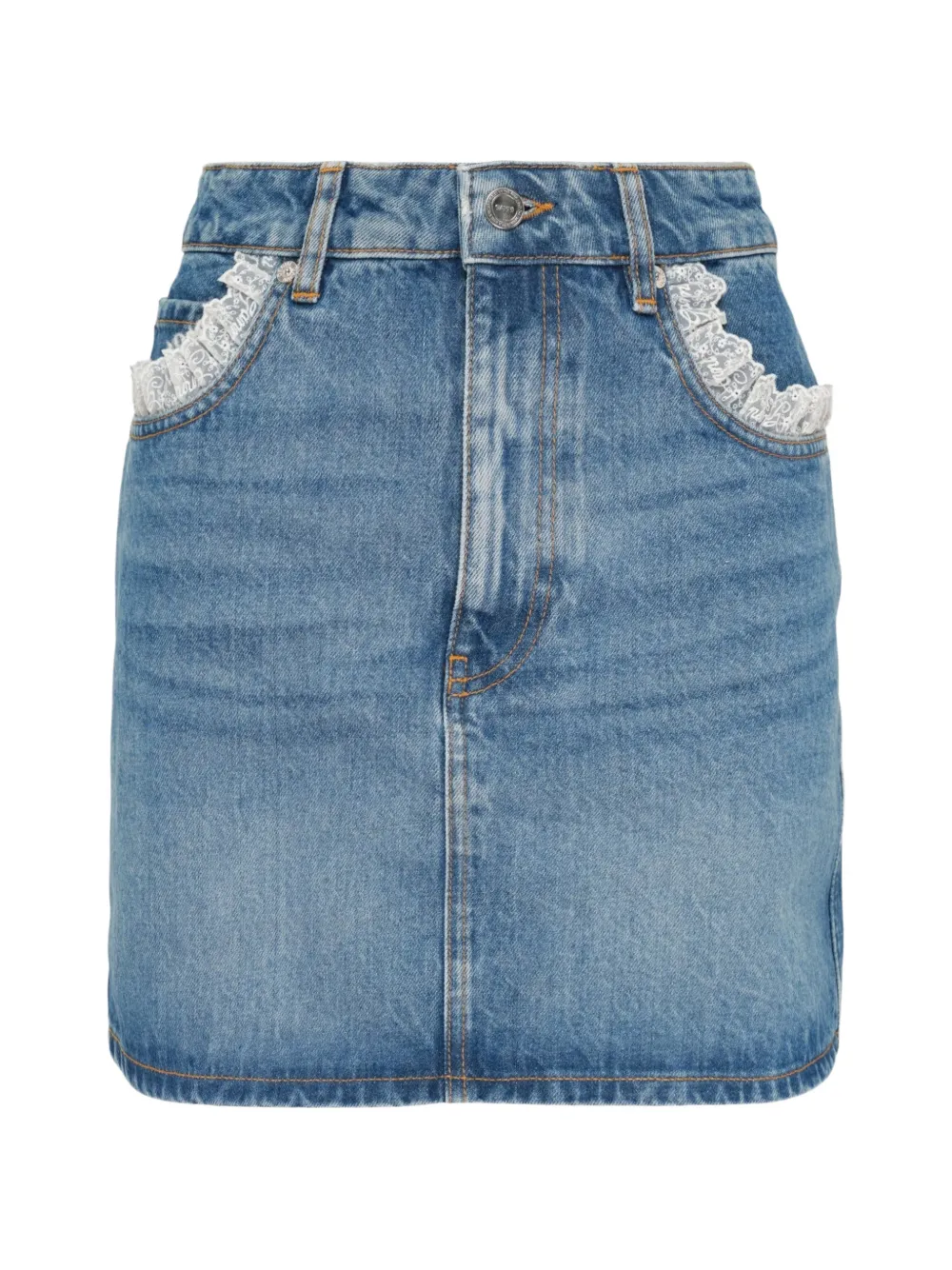 GANNI skirt in rigid denim - Blu
