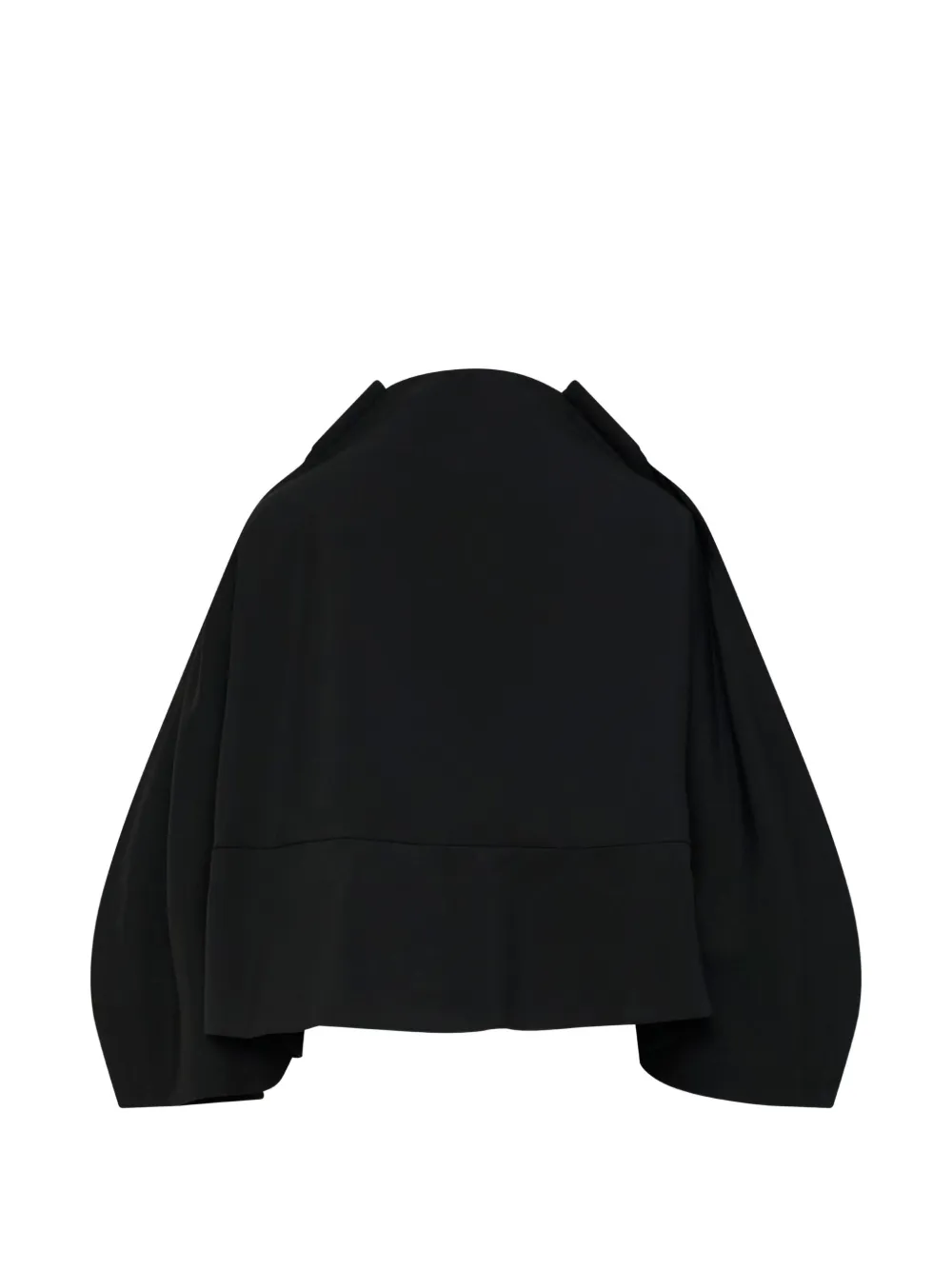 Comme Des Garçons Comme Des Garçons Wollen cropped jack met ballonmouwen Zwart