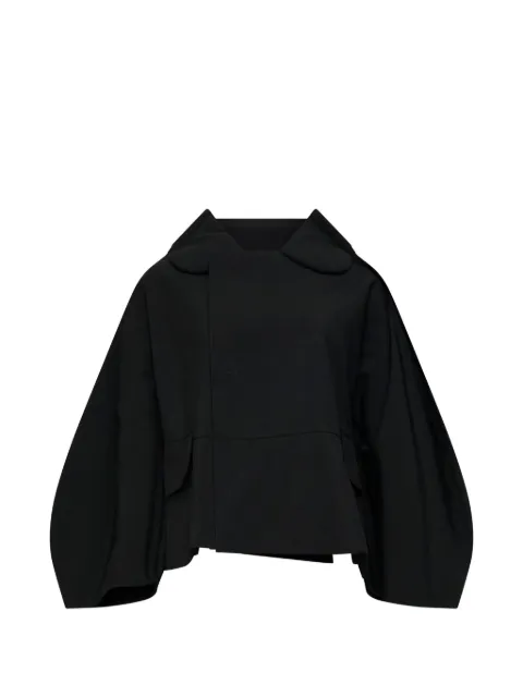 Comme Des Garçons Comme Des Garçons cropped balloon-sleeve wool jacket
