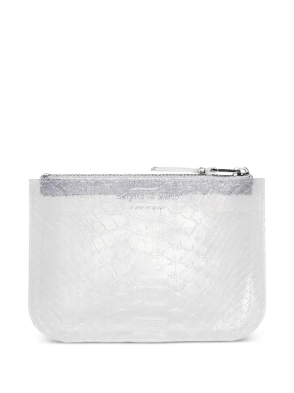 小物 CDG WALLET garcons snake pouch Zip COMME Comme Des Garçons Wallet Snake Line Coin Pouch | White | FARFETCH