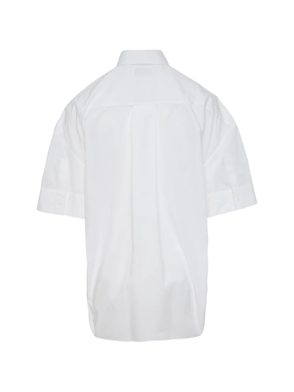 Enföld 3D blouse met korte mouwen Wit