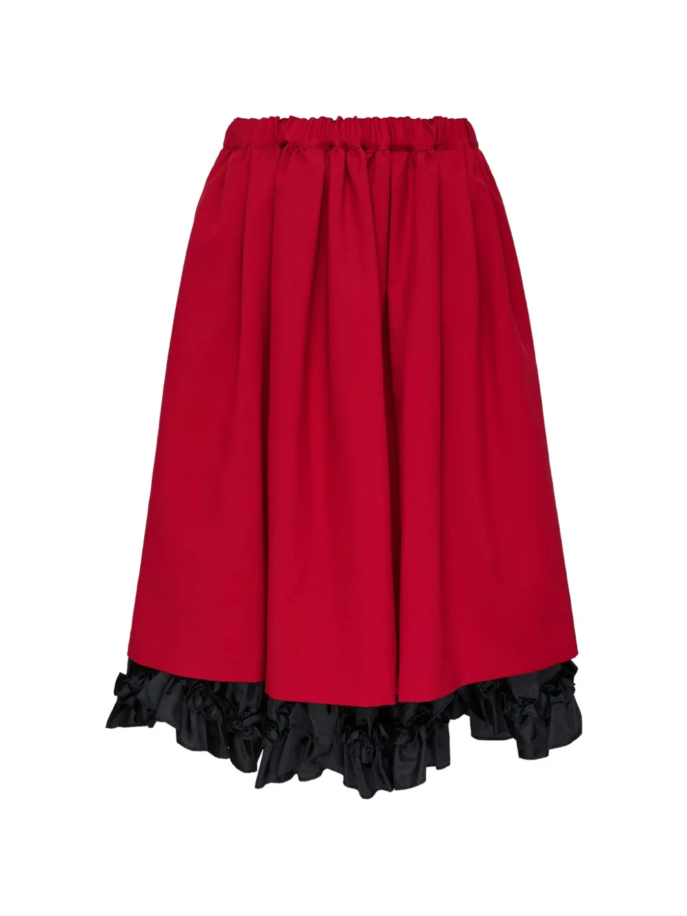 Comme Des Garçons Girl pleated ruffled midi skirt - Rosso
