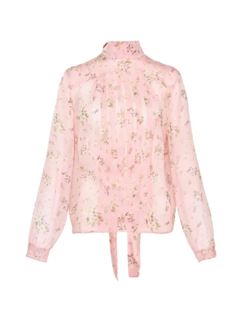 Nº21 pleated floral-print blouse