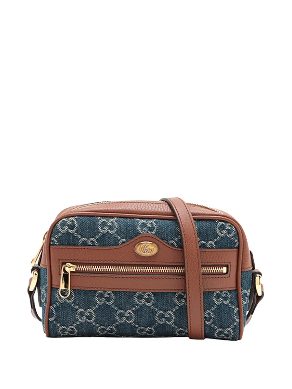 Gucci Pre-Owned 2016-2026 Mini GG Denim Ophidia crossbody bag - Blau