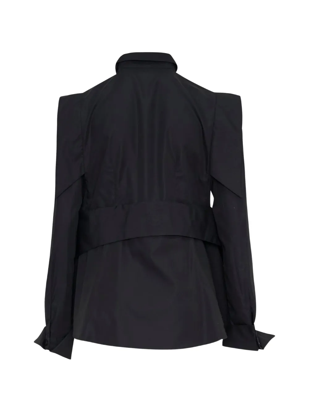 Noir Kei Ninomiya structured layered blouse Zwart