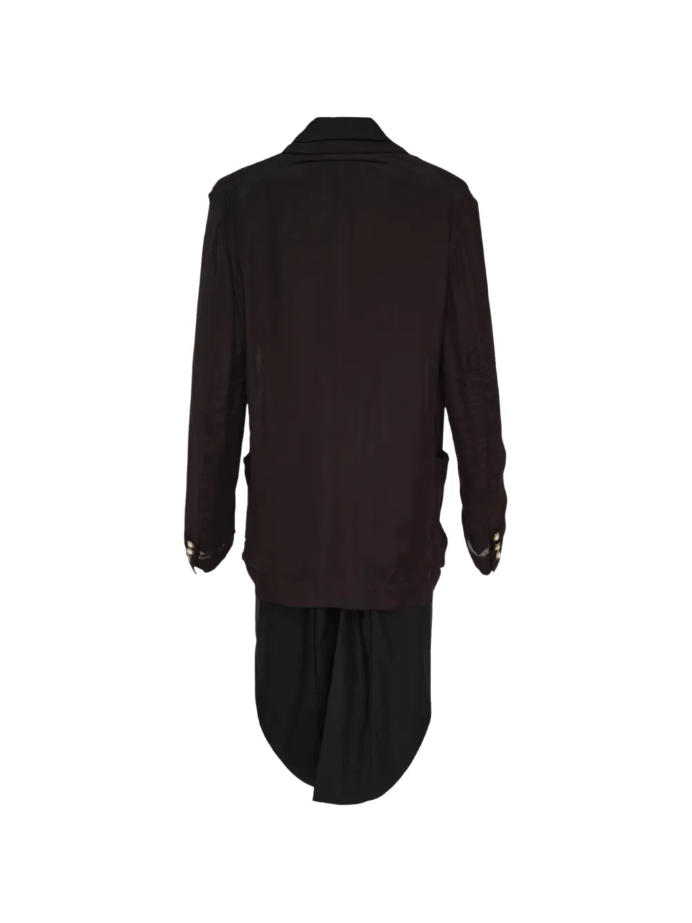 Comme Des Garçons tailored longline pointed-hem blazer Zwart
