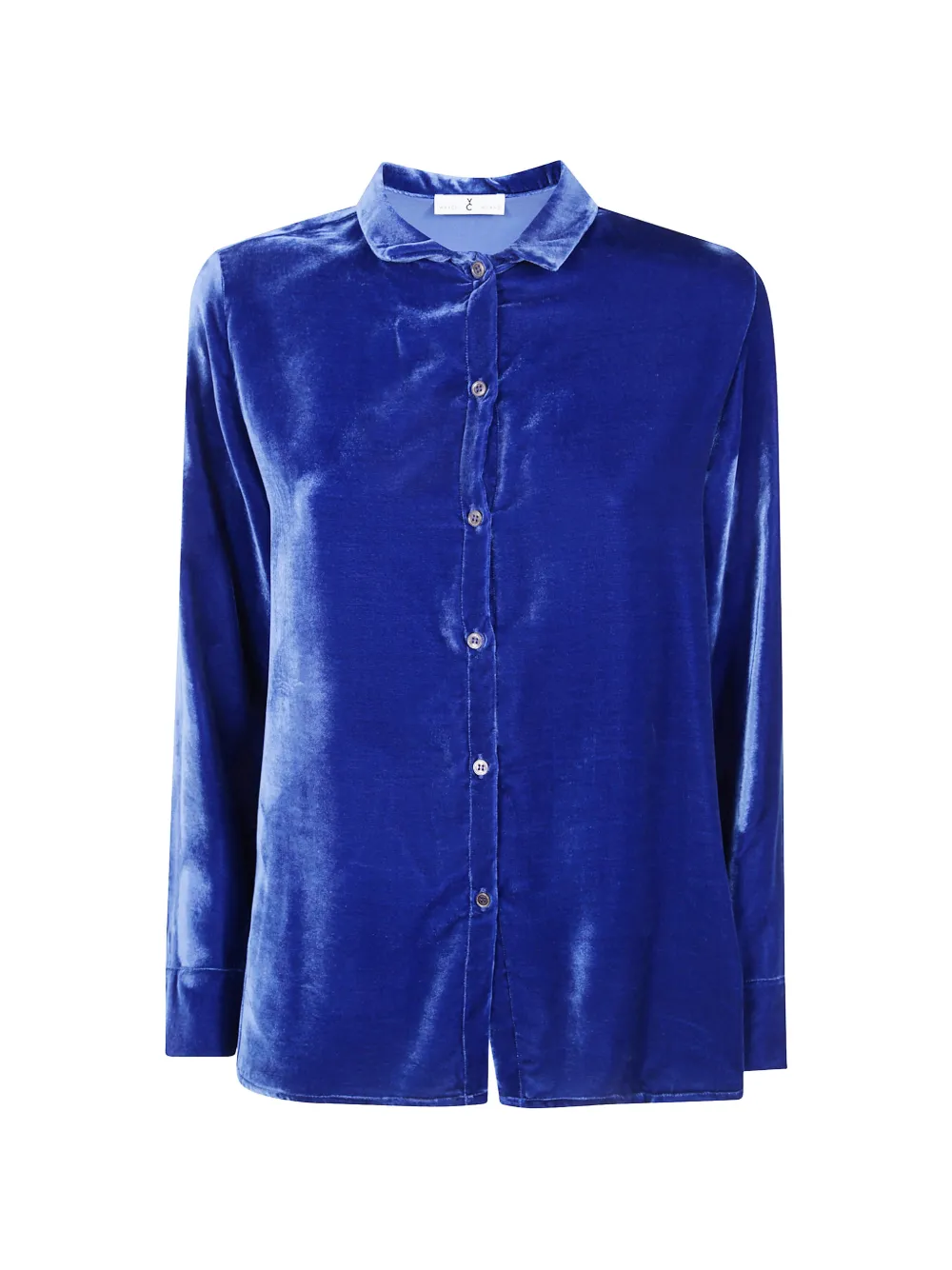 Why Ci velvet-texture long-sleeve shirt