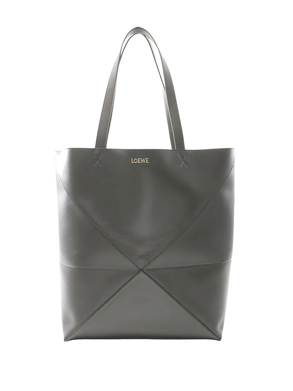 Loewe Pre-Owned 2020-2026 großer Puzzle Fold Tote Bag aus Kalbsleder - Grau