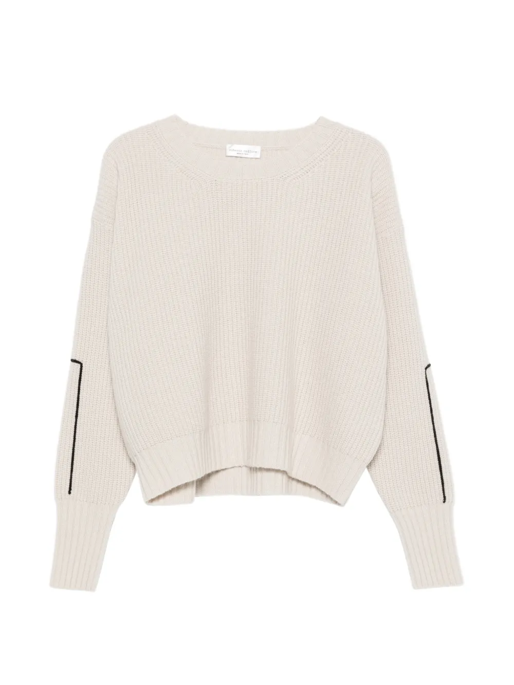 Roberto Collina ribbed-knit embroidered-sleeve sweater