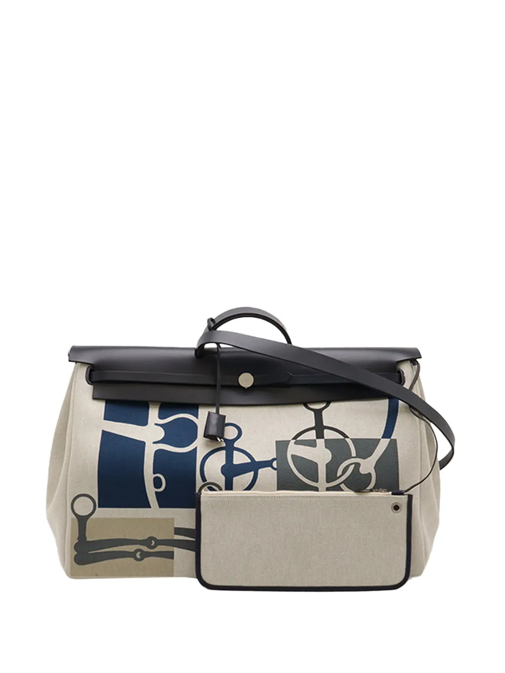 Hermès Pre-Owned 2023 Toile and Vache Hunter Less is Mors Herbag Zip Cabine Reisetasche 50cm - Braun