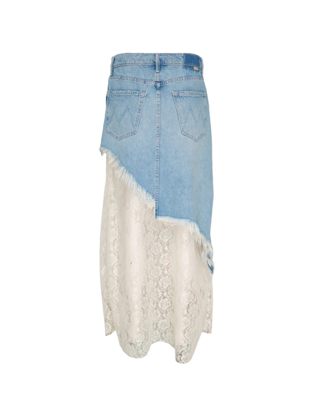 MOTHER Peek-A-Boo maxi-rok met asymmetrische zoom Beige
