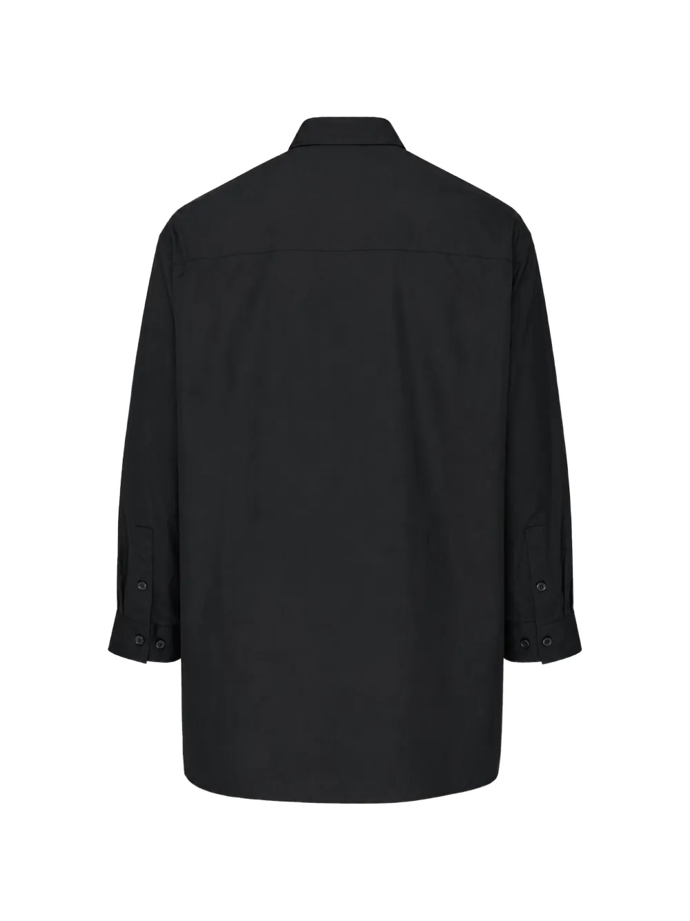 Yohji Yamamoto flap-pocket shirt Zwart