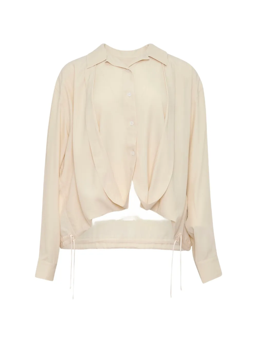 LITKOVSKA layered tucked-hem blouse - Toni neutri