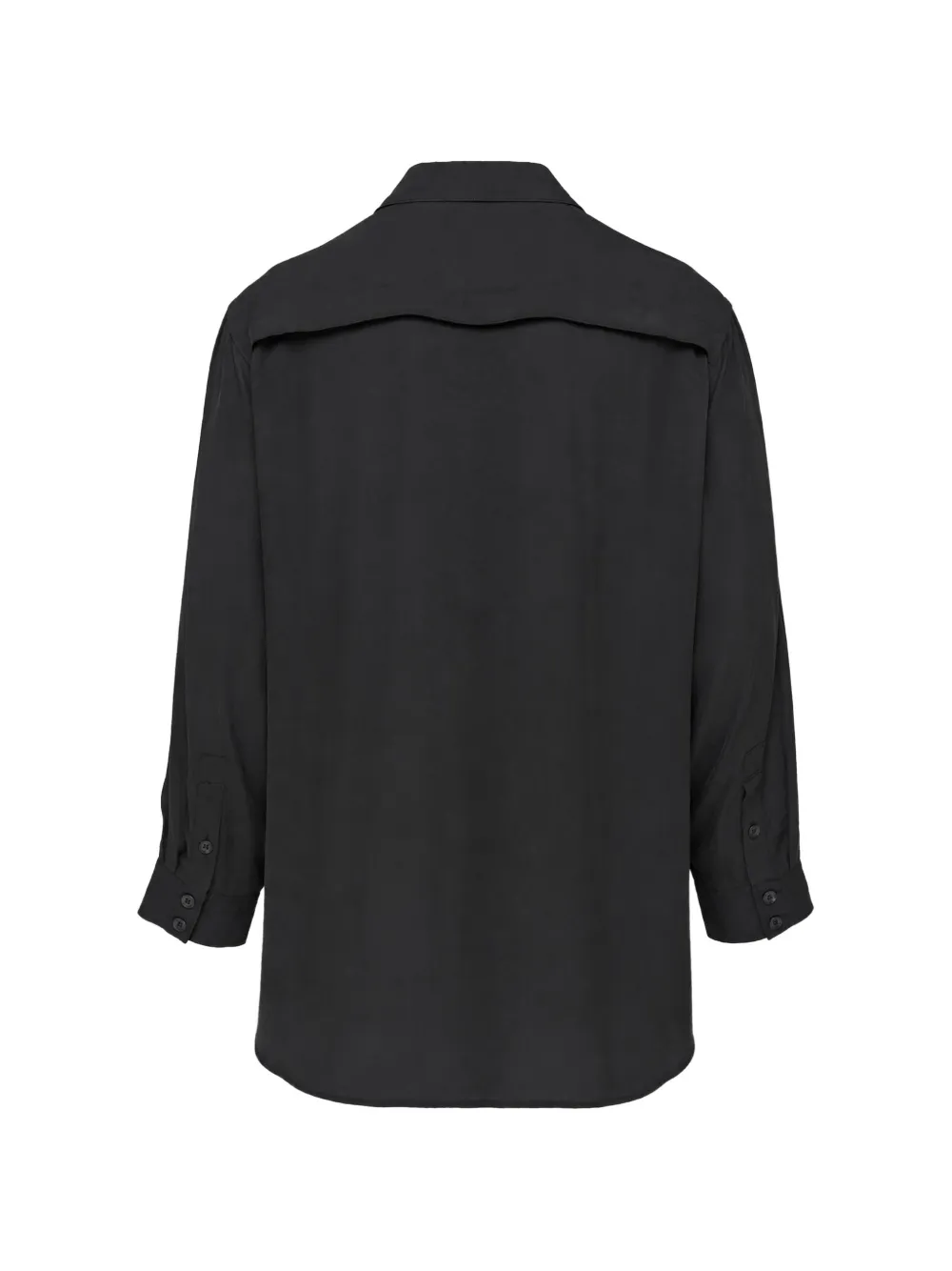 Yohji Yamamoto Overhemd met gelaagd vlak Zwart