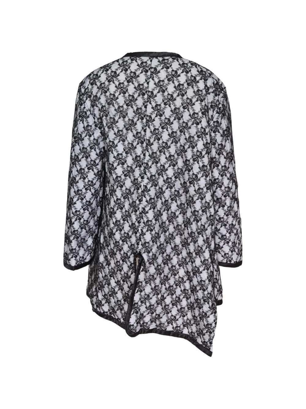 Comme Des Garçons Asymmetrische jas met kant Wit