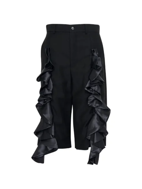 Noir Kei Ninomiya ruffle-trimmed cropped trousers