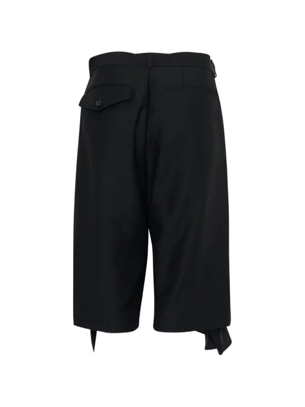 Noir Kei Ninomiya ruffle-trimmed Cropped Trousers | Black | FARFETCH