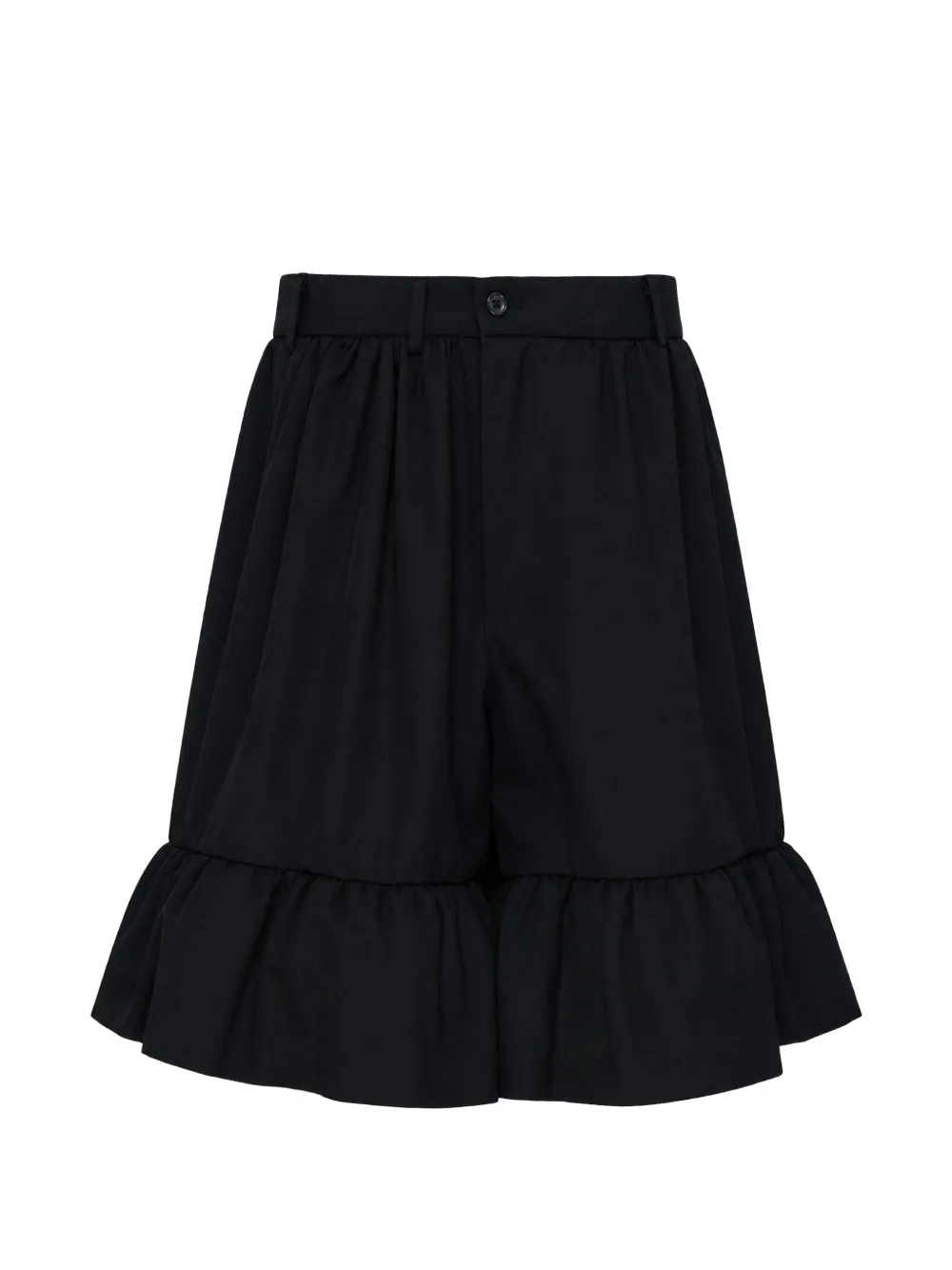 Comme Des Garçons Girl ruffle-hem flared shorts Zwart