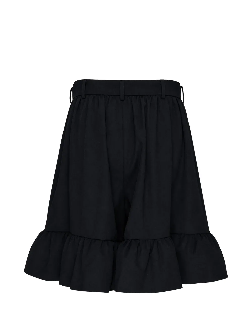 Comme Des Garçons Girl ruffle-hem flared shorts Zwart
