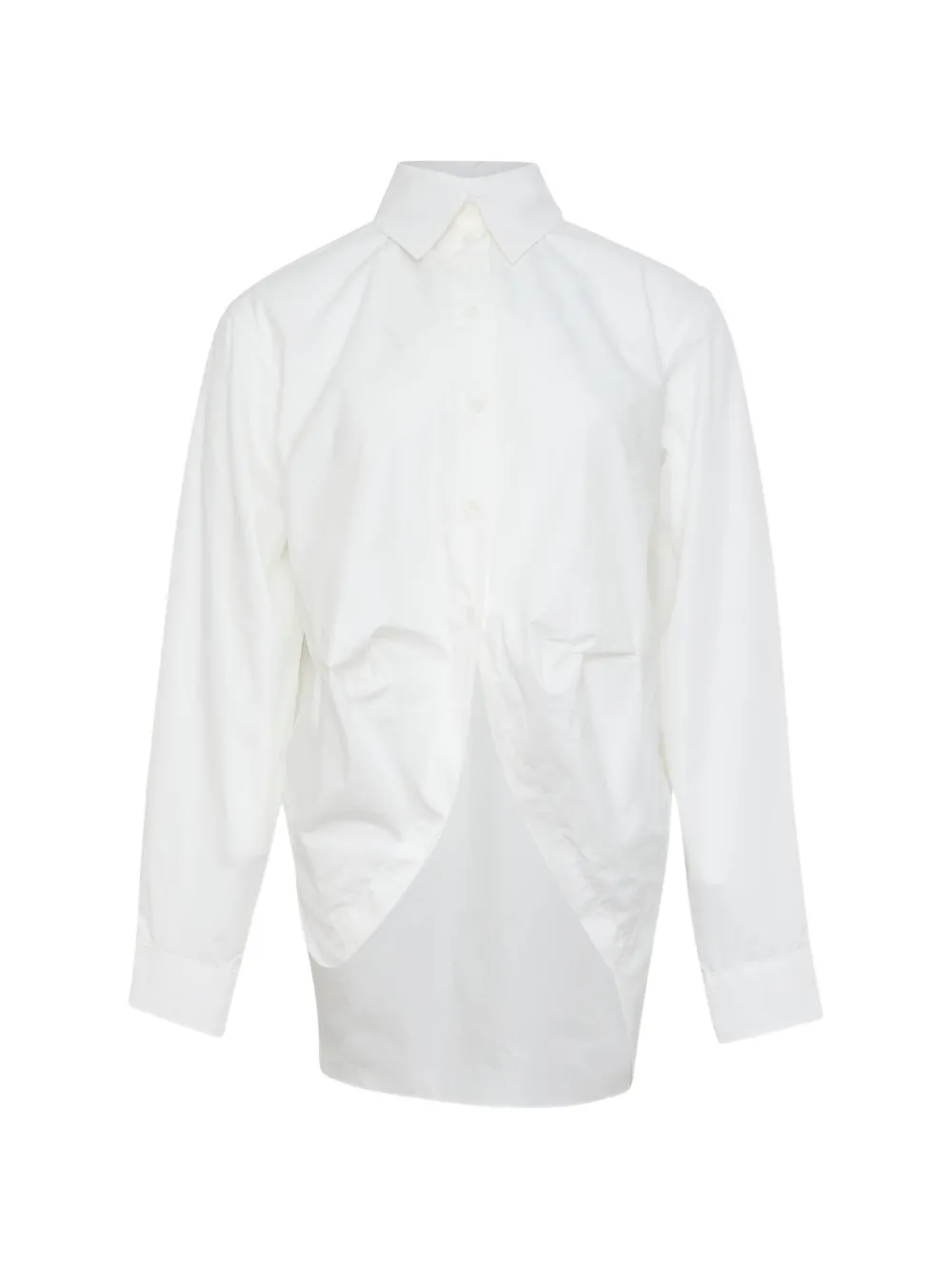 LITKOVSKA draped cotton poplin shirt - Weiß